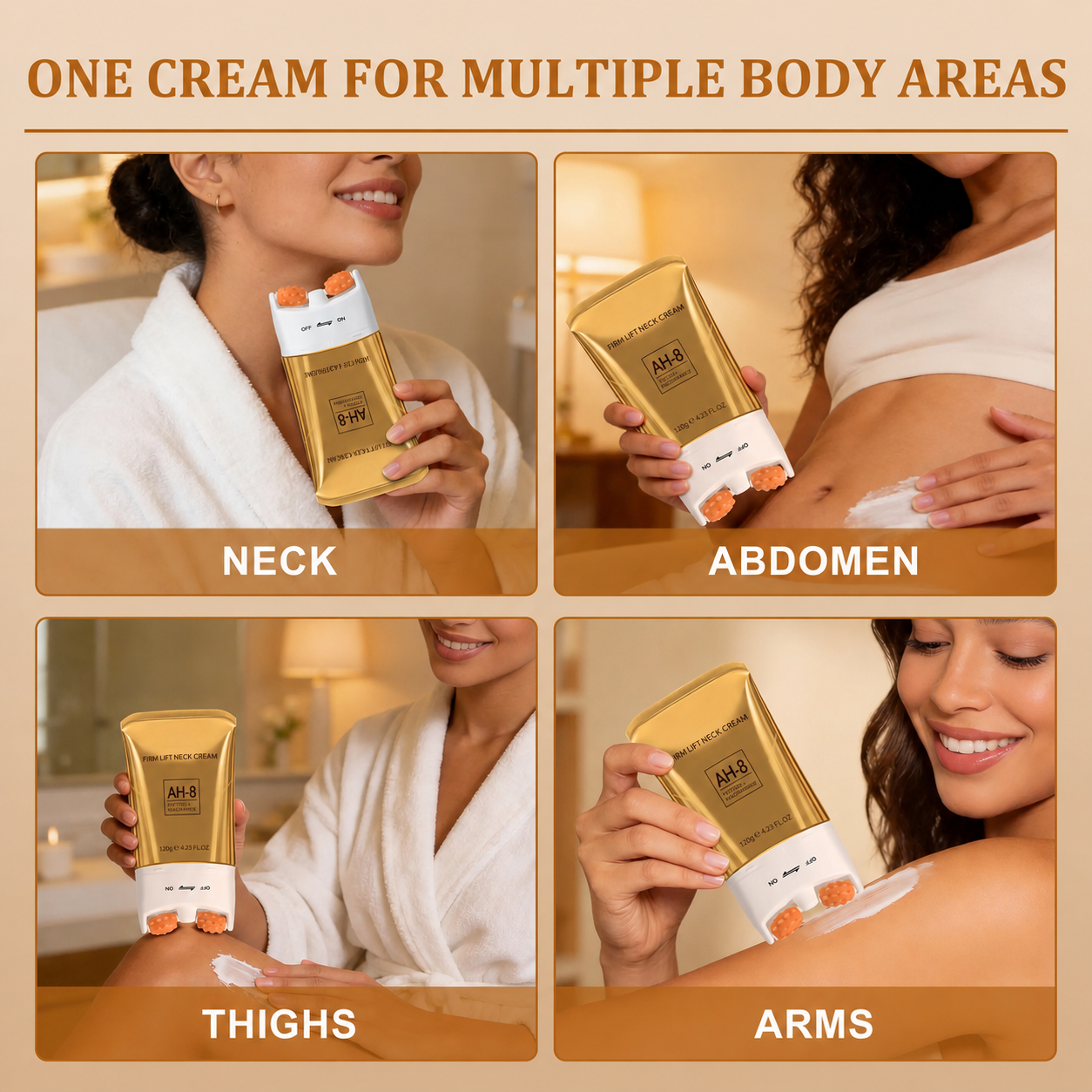 Skin Firming Cream With Massage Roller